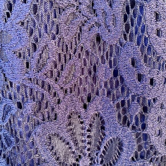 NAVY BLUE STRETCH LACE SPAGHETTI STRAP DRESS SIZE 1 - Picture 3 of 5